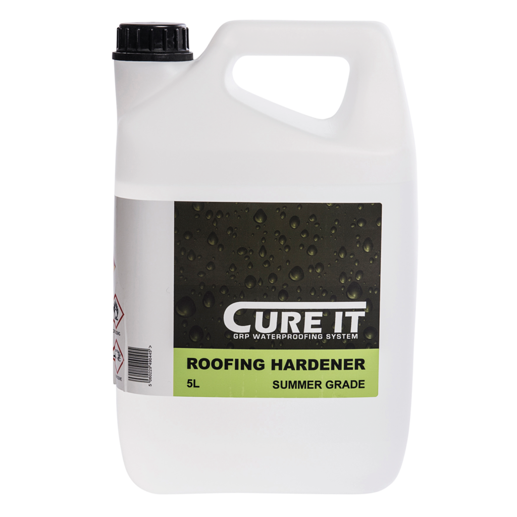Cure It Roofing Hardener is added to roofing resin and topcoat. MUST BE USED TO CURE ROOFING RESIN AND TOPCOAT.