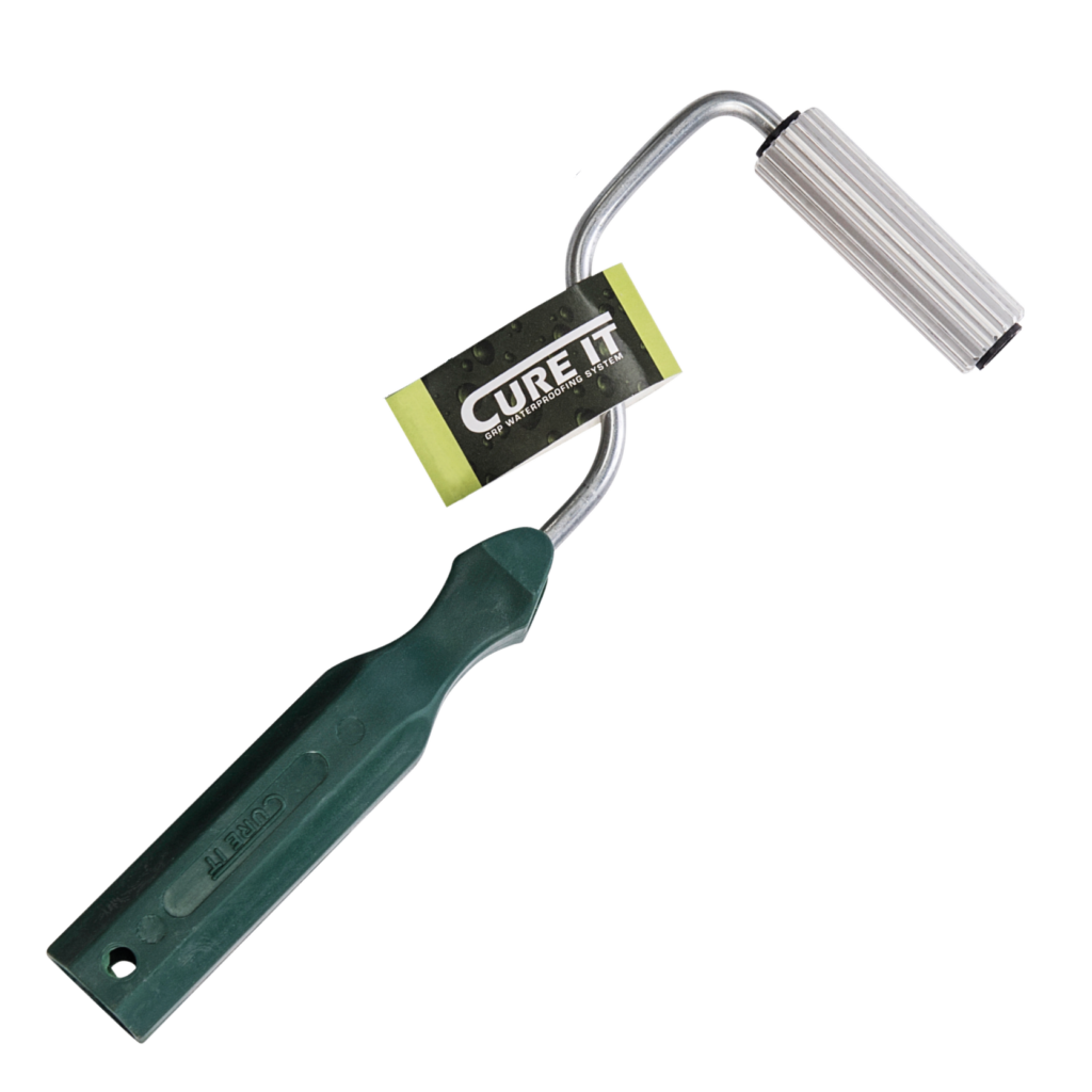 The Cure It 70mm Paddle Roller is a critical part of the system. It is used to saturate the reinforcement mat with resin and remove trapped air.
