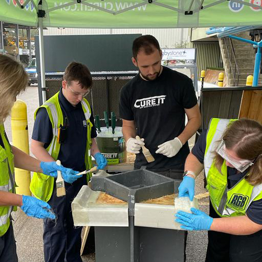 Cure It Roofing Staff Demo at branch